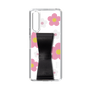 Slim Protection Case - STAND & RING RIBBON Black［ Rune Naito - RUNE Flower - Pink ］