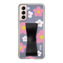 Slim Protection Case - STAND & RING RIBBON Black［ Rune Naito - RUNE Flower - Pink ］