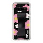 Slim Protection Case - STAND & RING RIBBON Black［ Rune Naito - RUNE Flower - Pink ］