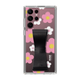 Slim Protection Case - STAND & RING RIBBON Black［ Rune Naito - RUNE Flower - Pink ］