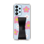 Slim Protection Case - STAND & RING RIBBON Black［ Rune Naito - RUNE Flower - Pink ］