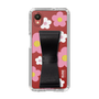 Slim Protection Case - STAND & RING RIBBON Black［ Rune Naito - RUNE Flower - Pink ］