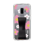 Slim Protection Case - STAND & RING RIBBON Black［ Rune Naito - RUNE Flower - Pink ］
