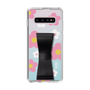 Slim Protection Case - STAND & RING RIBBON Black［ Rune Naito - RUNE Flower - Pink ］
