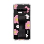 Slim Protection Case - STAND & RING RIBBON Black［ Rune Naito - RUNE Flower - Pink ］