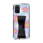 Slim Protection Case - STAND & RING RIBBON Black［ Rune Naito - RUNE Flower - Pink ］