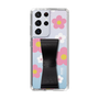 Slim Protection Case - STAND & RING RIBBON Black［ Rune Naito - RUNE Flower - Pink ］