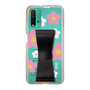 Slim Protection Case - STAND & RING RIBBON Black［ Rune Naito - RUNE Flower - Pink ］
