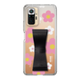 Slim Protection Case - STAND & RING RIBBON Black［ Rune Naito - RUNE Flower - Pink ］