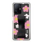 Slim Protection Case - STAND & RING RIBBON Black［ Rune Naito - RUNE Flower - Pink ］