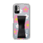 Slim Protection Case - STAND & RING RIBBON Black［ Rune Naito - RUNE Flower - Pink ］