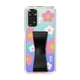 Slim Protection Case - STAND & RING RIBBON Black［ Rune Naito - RUNE Flower - Pink ］