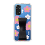 Slim Protection Case - STAND & RING RIBBON Black［ Rune Naito - RUNE Flower - Pink ］