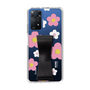 Slim Protection Case - STAND & RING RIBBON Black［ Rune Naito - RUNE Flower - Pink ］