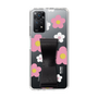 Slim Protection Case - STAND & RING RIBBON Black［ Rune Naito - RUNE Flower - Pink ］