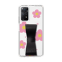 Slim Protection Case - STAND & RING RIBBON Black［ Rune Naito - RUNE Flower - Pink ］