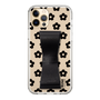 Slim Protection Case - STAND & RING RIBBON Black［ Rune Naito - RUNE Flower - Black ］