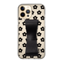 Slim Protection Case - STAND & RING RIBBON Black［ Rune Naito - RUNE Flower - Black ］