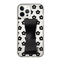 Slim Protection Case - STAND & RING RIBBON Black［ Rune Naito - RUNE Flower - Black ］