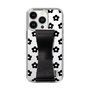 Slim Protection Case - STAND & RING RIBBON Black［ Rune Naito - RUNE Flower - Black ］