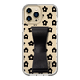 Slim Protection Case - STAND & RING RIBBON Black［ Rune Naito - RUNE Flower - Black ］