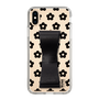 Slim Protection Case - STAND & RING RIBBON Black［ Rune Naito - RUNE Flower - Black ］