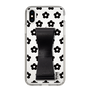 Slim Protection Case - STAND & RING RIBBON Black［ Rune Naito - RUNE Flower - Black ］