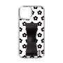 Slim Protection Case - STAND & RING RIBBON Black［ Rune Naito - RUNE Flower - Black ］