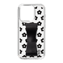 Slim Protection Case - STAND & RING RIBBON Black［ Rune Naito - RUNE Flower - Black ］