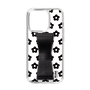 Slim Protection Case - STAND & RING RIBBON Black［ Rune Naito - RUNE Flower - Black ］