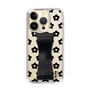 Slim Protection Case - STAND & RING RIBBON Black［ Rune Naito - RUNE Flower - Black ］