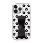 Slim Protection Case - STAND & RING RIBBON Black［ Rune Naito - RUNE Flower - Black ］