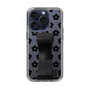Slim Protection Case - STAND & RING RIBBON Black［ Rune Naito - RUNE Flower - Black ］