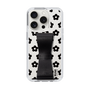 Slim Protection Case - STAND & RING RIBBON Black［ Rune Naito - RUNE Flower - Black ］