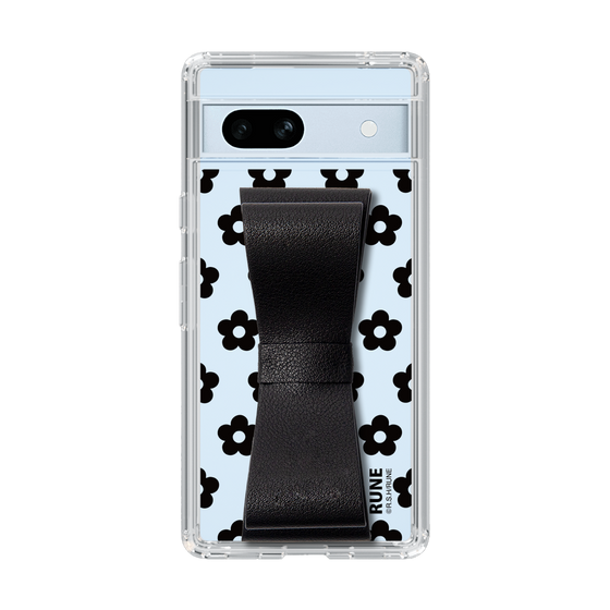 Slim Protection Case - STAND & RING RIBBON Black［ Rune Naito - RUNE Flower - Black ］