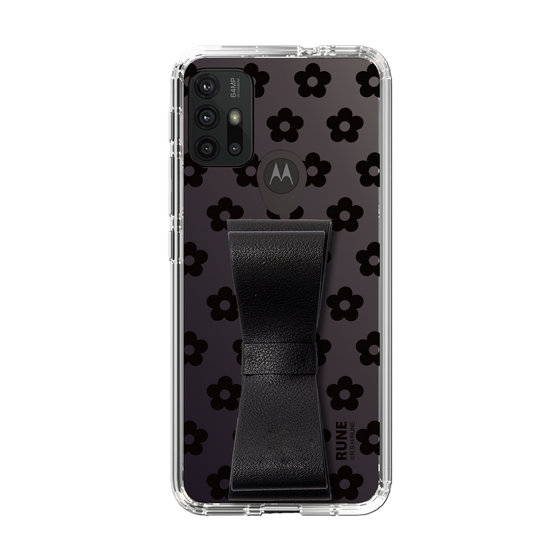 Slim Protection Case - STAND & RING RIBBON Black［ Rune Naito - RUNE Flower - Black ］