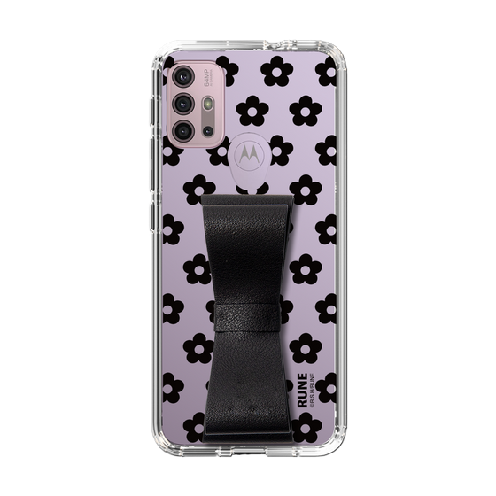 Slim Protection Case - STAND & RING RIBBON Black［ Rune Naito - RUNE Flower - Black ］