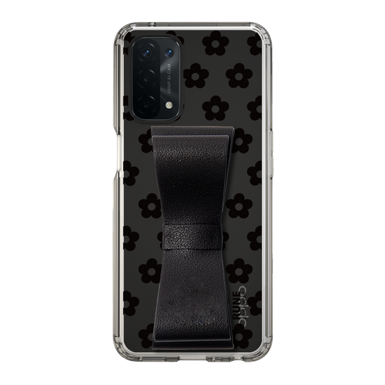 Slim Protection Case - STAND & RING RIBBON Black［ Rune Naito - RUNE Flower - Black ］