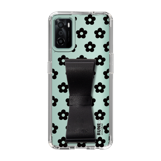 Slim Protection Case - STAND & RING RIBBON Black［ Rune Naito - RUNE Flower - Black ］