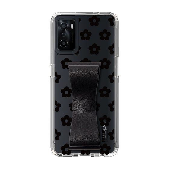 Slim Protection Case - STAND & RING RIBBON Black［ Rune Naito - RUNE Flower - Black ］