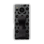 Slim Protection Case - STAND & RING RIBBON Black［ Rune Naito - RUNE Flower - Black ］