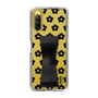 Slim Protection Case - STAND & RING RIBBON Black［ Rune Naito - RUNE Flower - Black ］