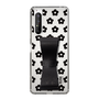 Slim Protection Case - STAND & RING RIBBON Black［ Rune Naito - RUNE Flower - Black ］