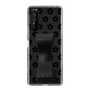 Slim Protection Case - STAND & RING RIBBON Black［ Rune Naito - RUNE Flower - Black ］