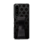 Slim Protection Case - STAND & RING RIBBON Black［ Rune Naito - RUNE Flower - Black ］