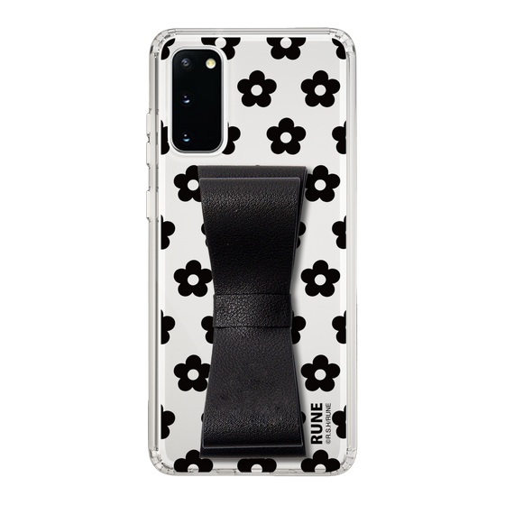 Slim Protection Case - STAND & RING RIBBON Black［ Rune Naito - RUNE Flower - Black ］