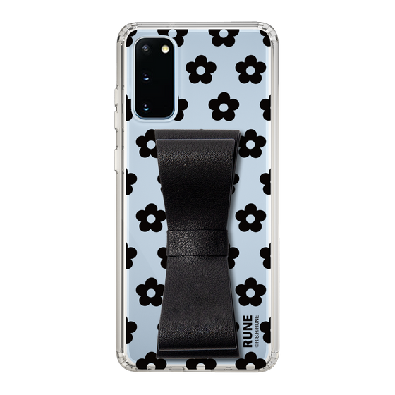 Slim Protection Case - STAND & RING RIBBON Black［ Rune Naito - RUNE Flower - Black ］