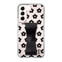 Slim Protection Case - STAND & RING RIBBON Black［ Rune Naito - RUNE Flower - Black ］