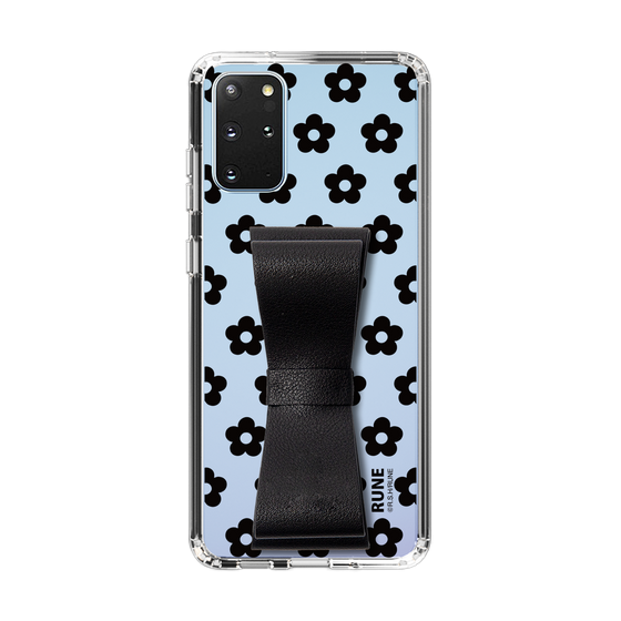 Slim Protection Case - STAND & RING RIBBON Black［ Rune Naito - RUNE Flower - Black ］