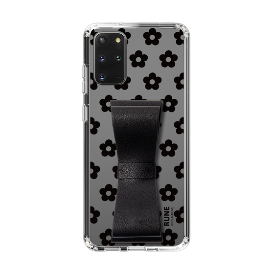 Slim Protection Case - STAND & RING RIBBON Black［ Rune Naito - RUNE Flower - Black ］